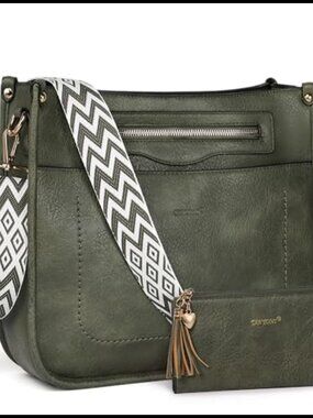 TANTOMI 2PCS Crossbody Bags for Women, PU Leather Purses Hobo Handbags